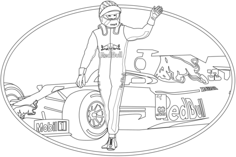 Formula 1 Winner Coloring Page